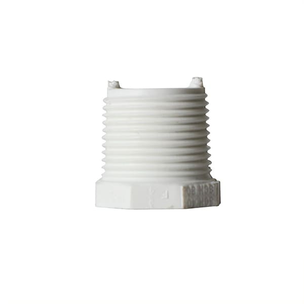 Thrifco Plumbing 3/4 Inch x 3/8 Inch Threaded x Threaded PVC Bushing SCH 40 8113560 - main